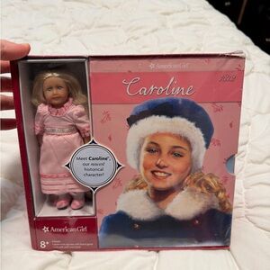 American girl Caroline mini doll and book set
